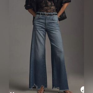 Pilcro Blue Flare & Wide Leg Jeans